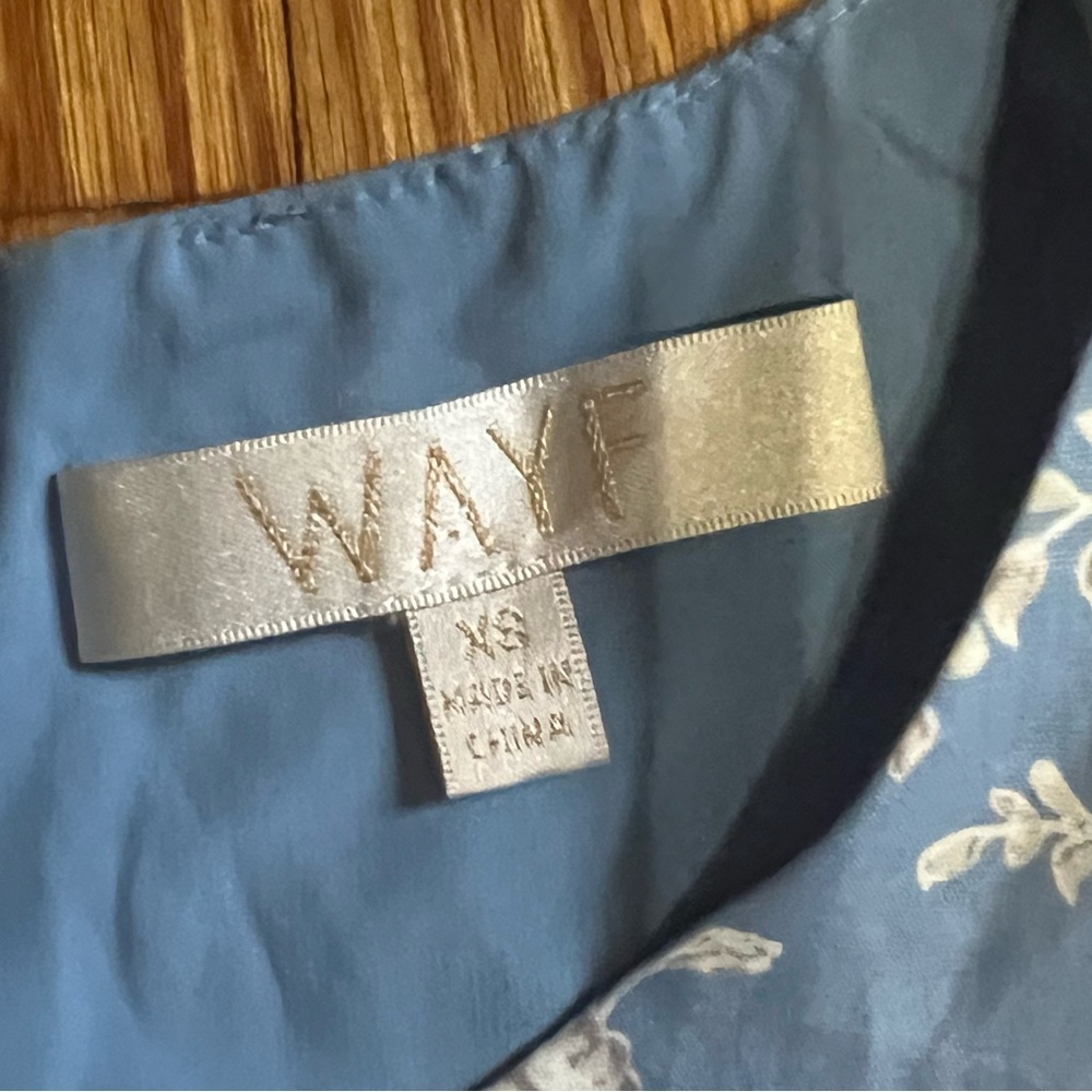 WAYF Plaza Blue Floral Cut-Out Tiered Maxi Dress Size XSmall - Picture 11 of 16